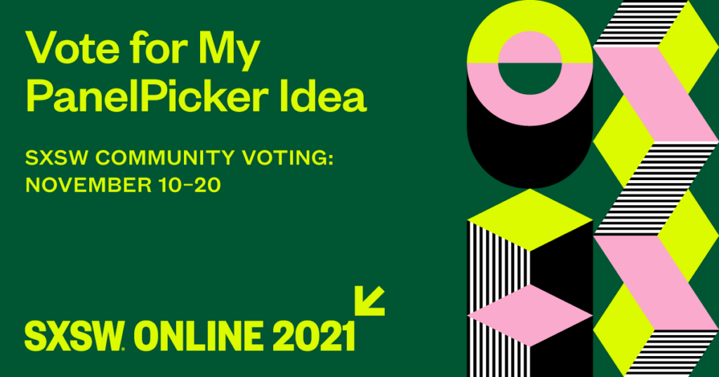 Vote for my PanelPicker idea green banner