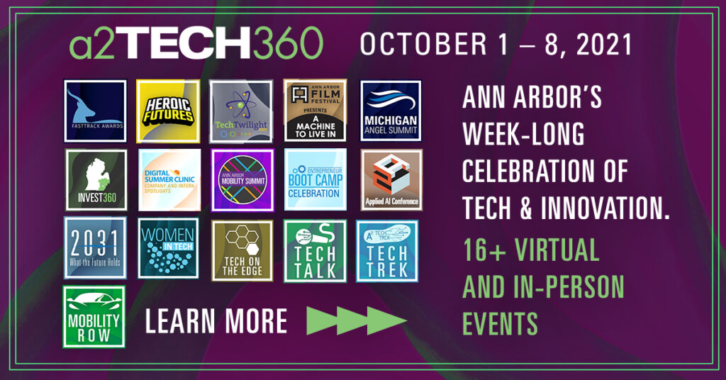 a2Tech360 hiring event banner with participating company logos