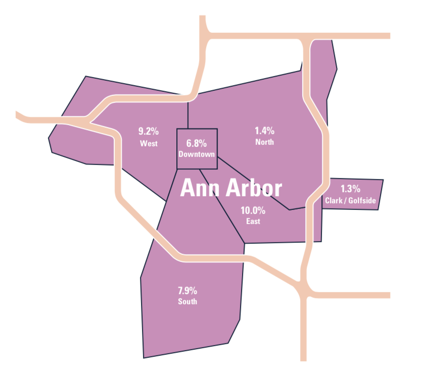 Ann Arbor map layout-pink