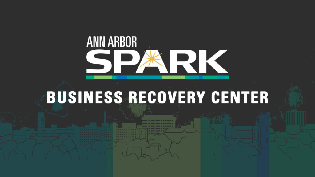 large version-Ann Arbor SPARK Business Recovery Center banner-graphic cityscape background