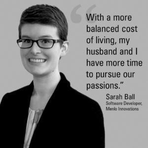 Sarah Ball portrait with quote