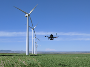 Wind turbines and drone