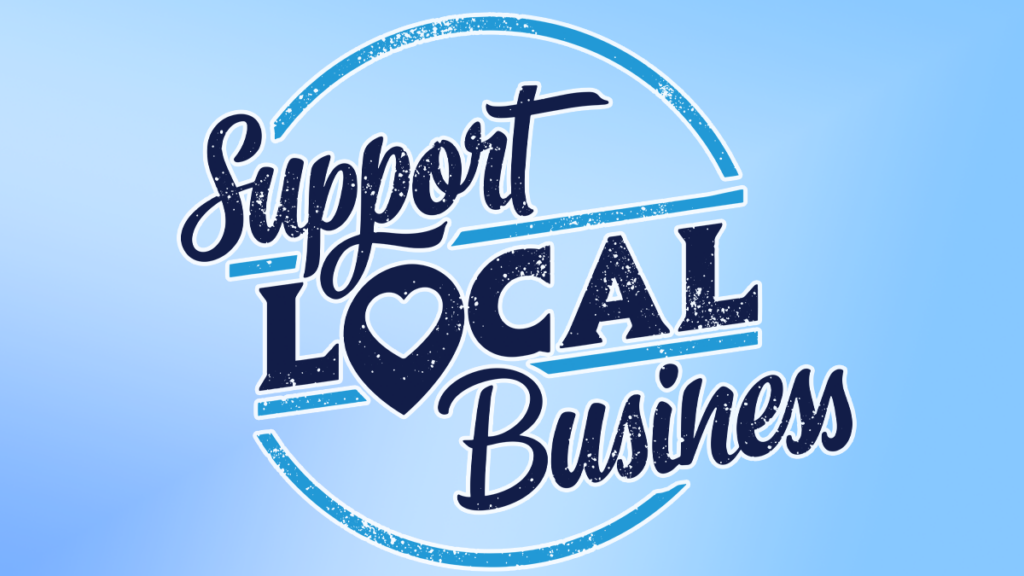 Blue Support Local business banner