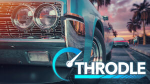 Throdle-blue vintage car