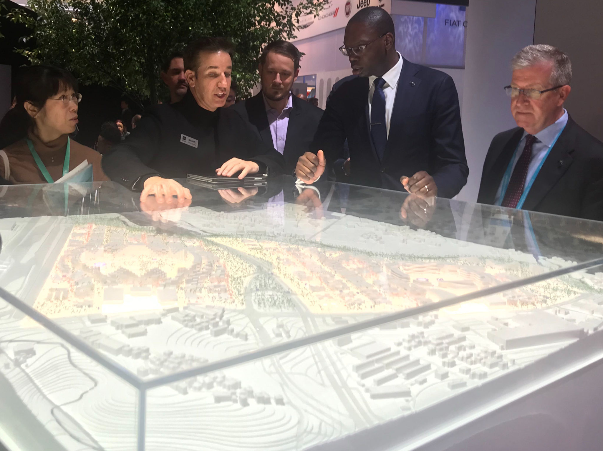 Michigan's Lieutenant Governor Garlin Gilchrist checks out Toyota's Woven City at CES 2020
