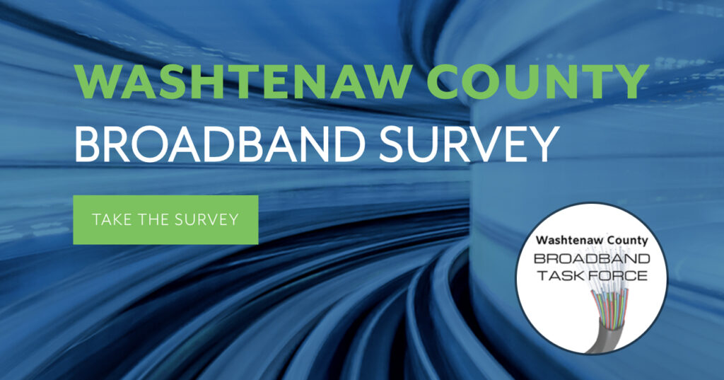 Washtenaw County Broadband survey banner
