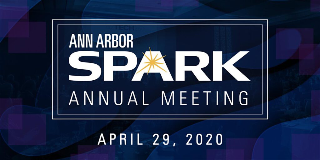 Ann Arbor SPARK Annual meeting banner April 29th 2020