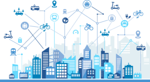 cityscape graphic-mobility ecosystem