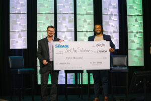 People's Choice award winner JustAir Solutions at Invest360; photo by Nicole Haley