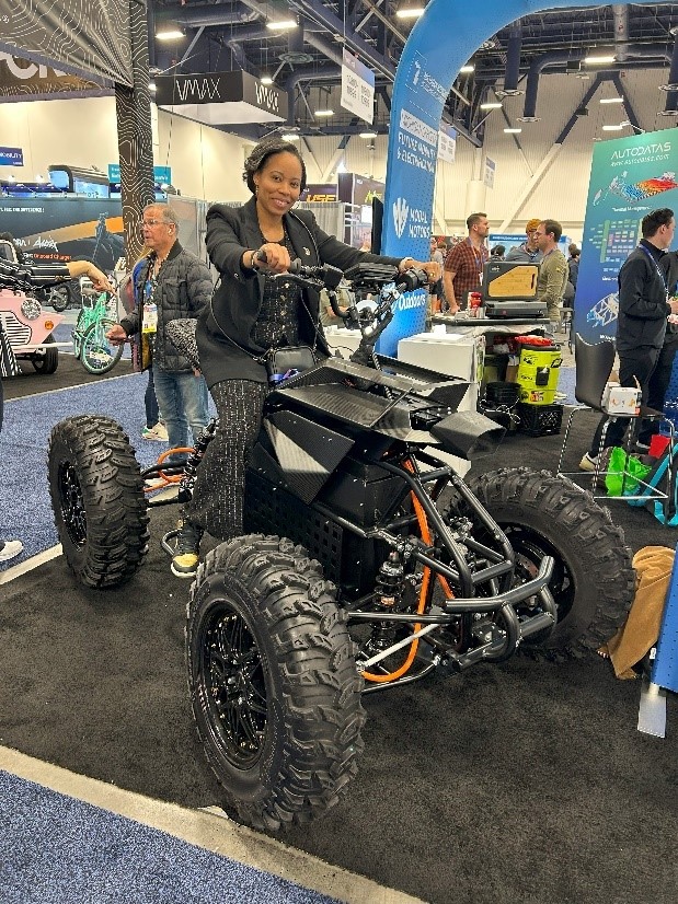 Offroad all-terrain vehicle with rider